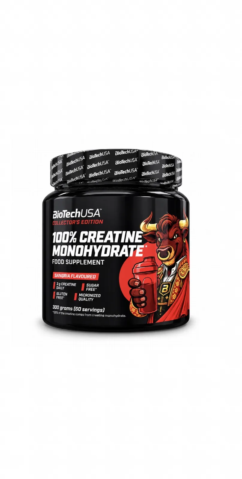 100% CREATINE MONOHYDRATE FOOD SUPPLEMENT SANGRIA FLAVOURED 300grams
