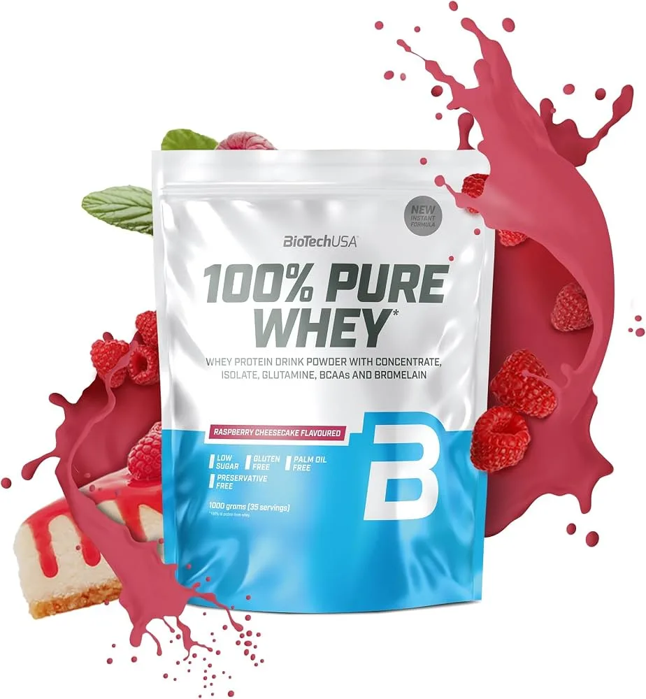 100% PURE WHEY BOURBON RASBERRY-CHEESECAKE FLAVOURED 1000 grams