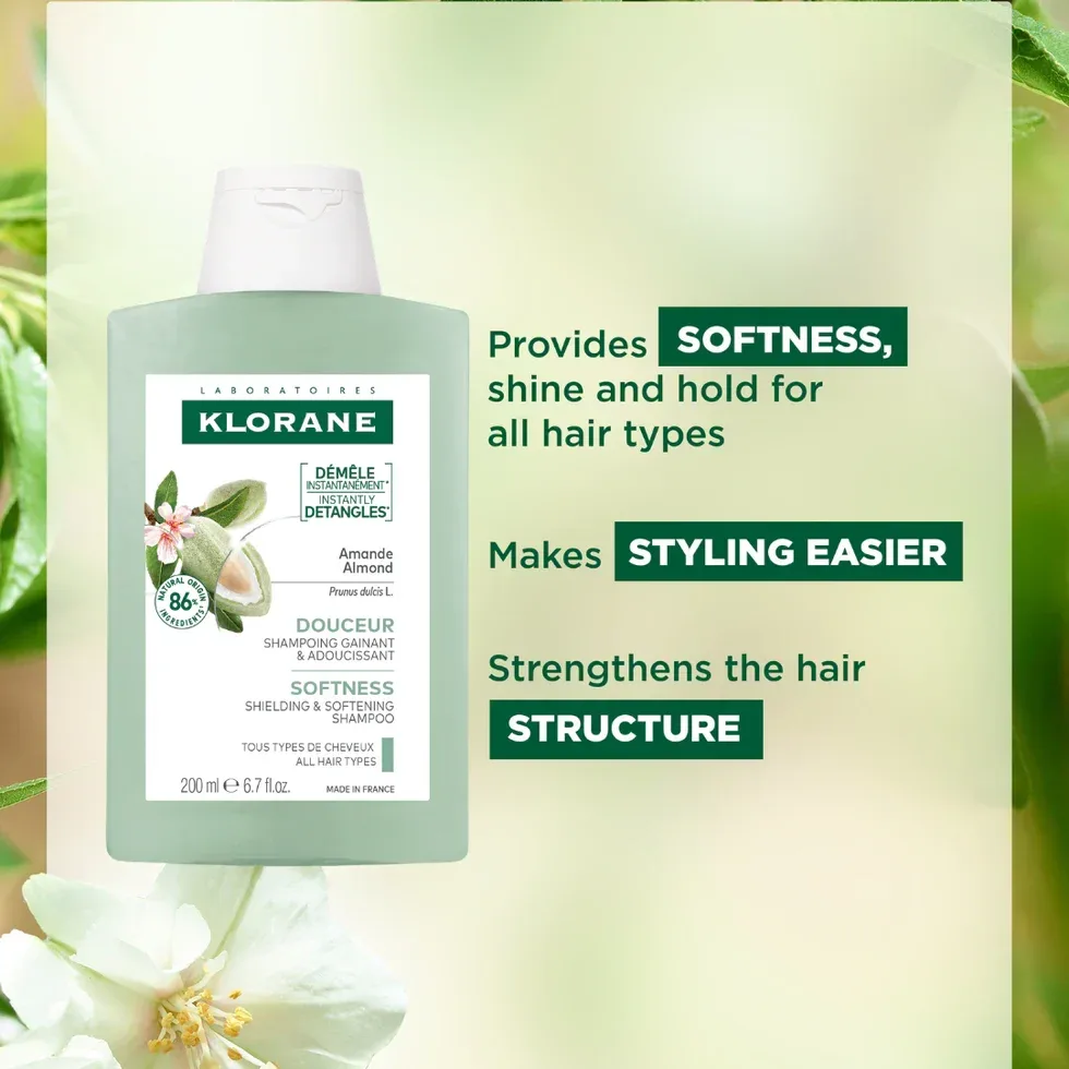 Klorane Softness Shielding & Softening Shampoo with Almond 200ml — image 2